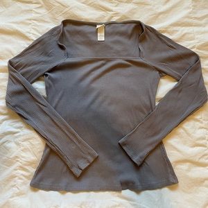 H&M Womens going out top | going out top | Womens ribbed long sleeve | H&M shirt